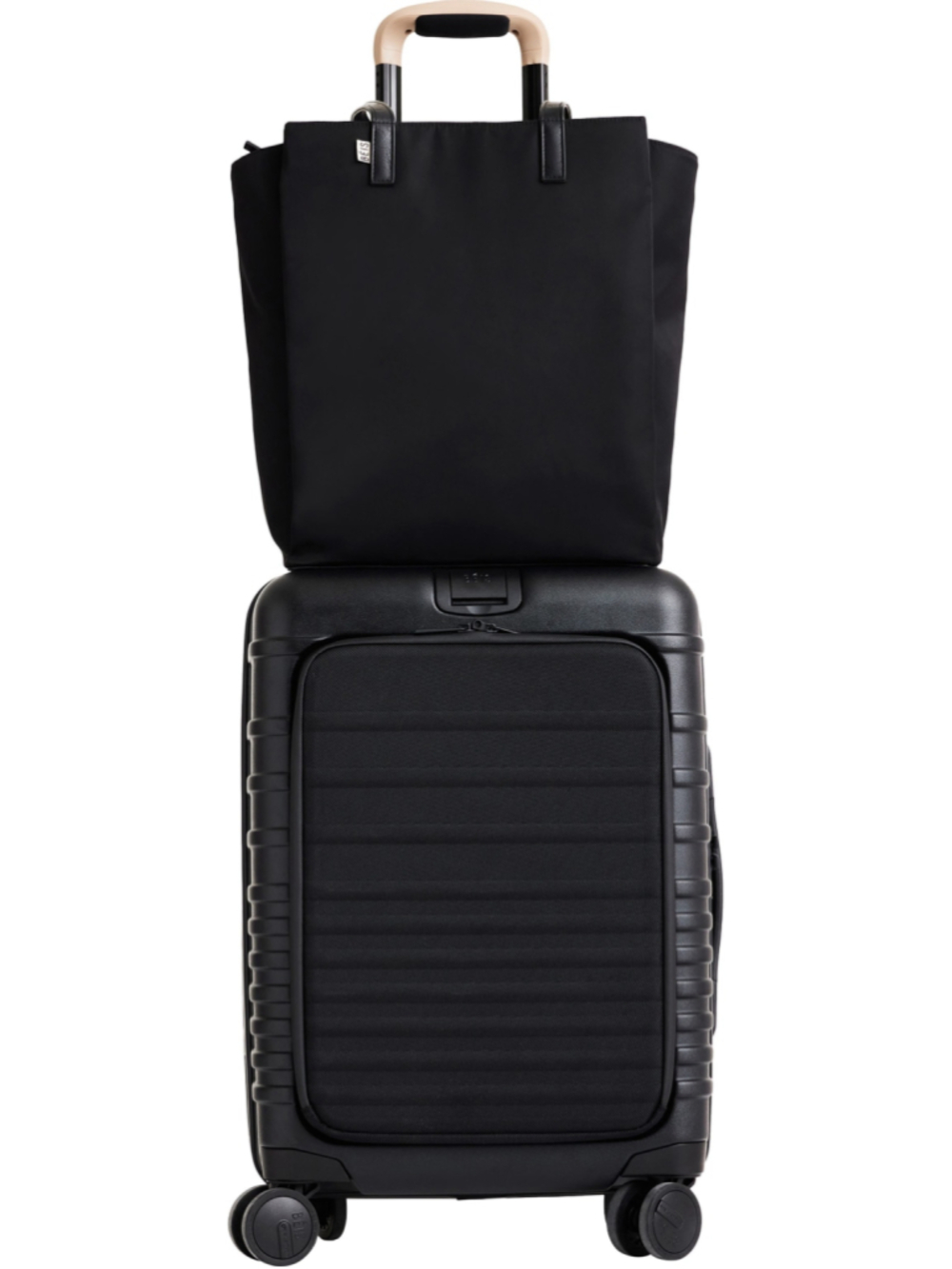 BÉIS Commuter Tote Black Nylon - Picture 10 of 11
